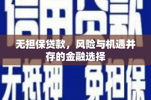 茶山无担保贷款，风险与机遇并存的金融选择