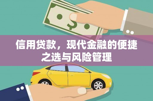 茶山信用贷款，现代金融的便捷之选与风险管理