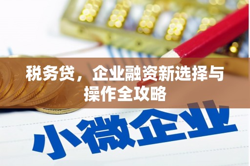 茶山税务贷，企业融资新选择与操作全攻略