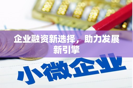 茶山企业融资新选择，助力发展新引擎