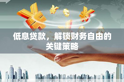 茶山低息贷款，解锁财务自由的关键策略