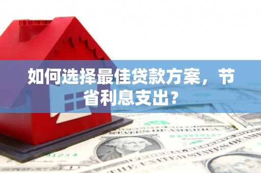 茶山如何选择最佳贷款方案，节省利息支出？