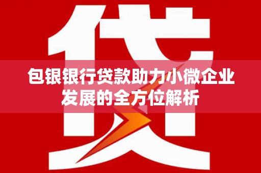 茶山包银银行贷款助力小微企业发展的全方位解析