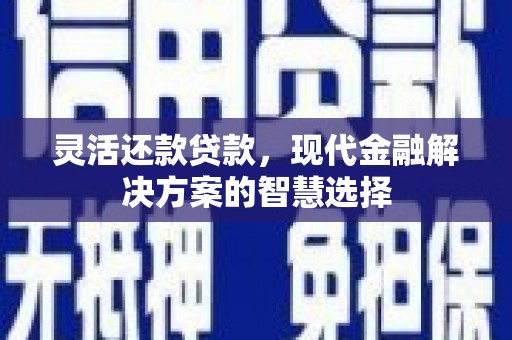 茶山灵活还款贷款，现代金融解决方案的智慧选择