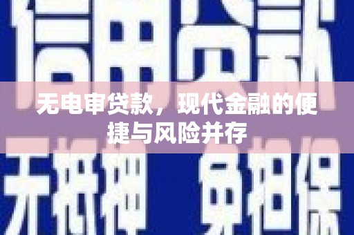 茶山无电审贷款，现代金融的便捷与风险并存
