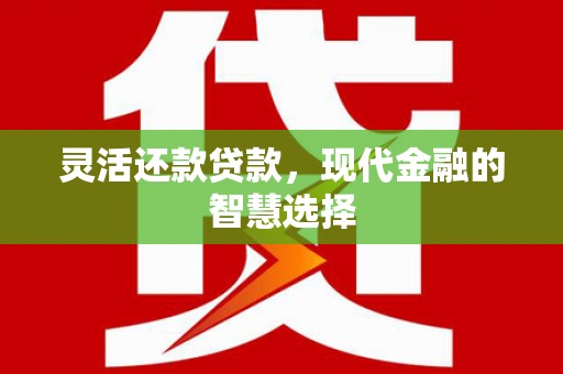茶山灵活还款贷款，现代金融的智慧选择