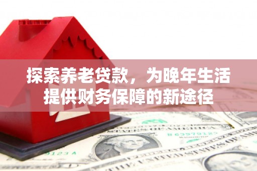茶山探索养老贷款，为晚年生活提供财务保障的新途径