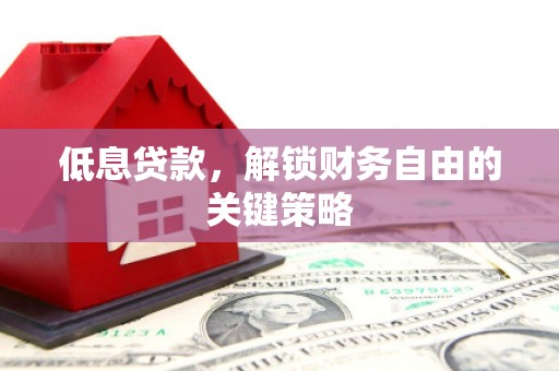 茶山低息贷款，解锁财务自由的关键策略
