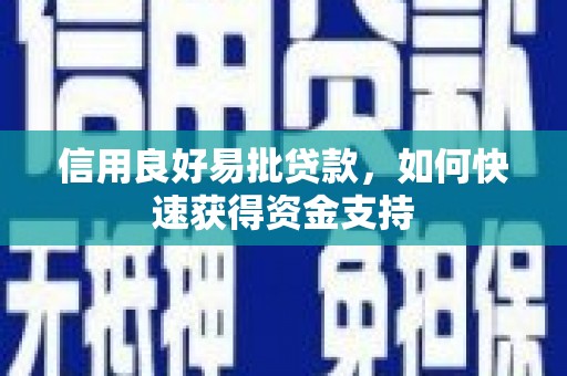 茶山信用良好易批贷款，如何快速获得资金支持