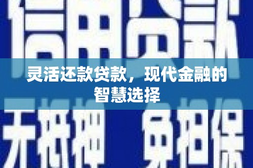 茶山灵活还款贷款，现代金融的智慧选择