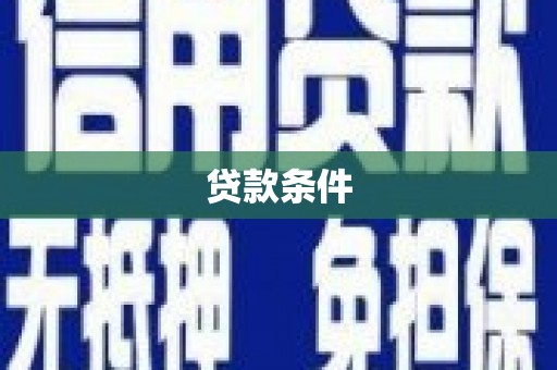 茶山贷款条件