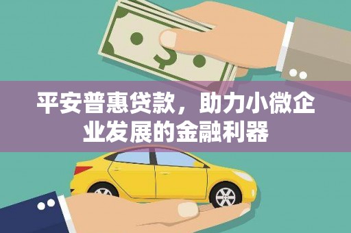 茶山平安普惠贷款，助力小微企业发展的金融利器