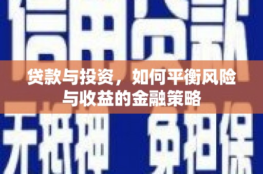 茶山贷款与投资，如何平衡风险与收益的金融策略