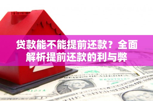 茶山贷款能不能提前还款？全面解析提前还款的利与弊