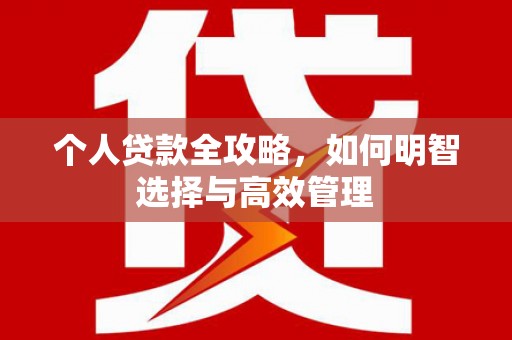 茶山个人贷款全攻略，如何明智选择与高效管理