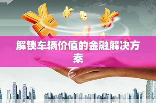 茶山解锁车辆价值的金融解决方案