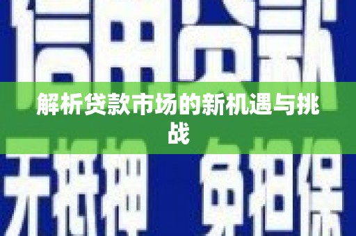 茶山解析贷款市场的新机遇与挑战